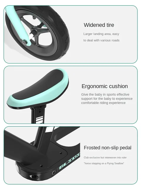 LazyChild Children's Balance Car 1-6 Years Old Without Pedal Cool Light Smooth Driving Multi-Functional Baby Toddler Bike 5