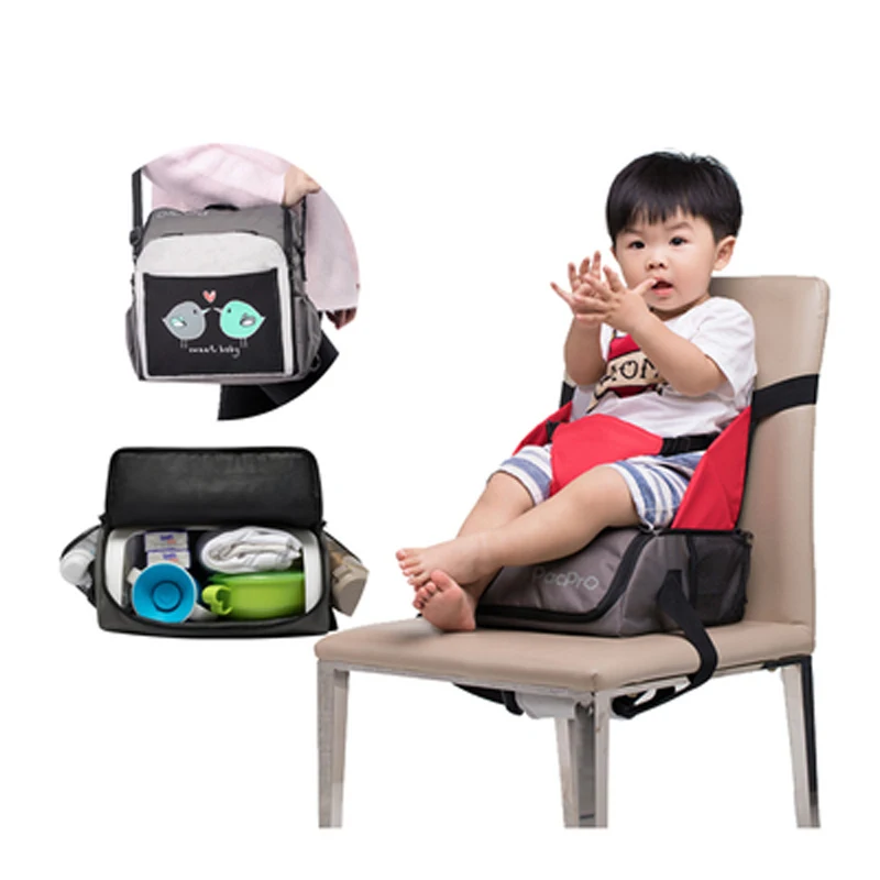 travel-baby-booster-seat-harness-random-straps-portable-fold-washable-baby-dining-chair-seat-bag-cute-baby-feed-chair-bag