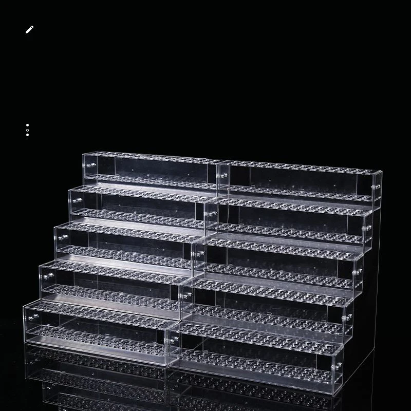 1-6 Layer Clear Acrylic Pen Holder Stationery Store Supermarket Ballpoint Pen Storage Rack Display Neutral Pen Stand Organiser