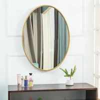 แปรงแต่งหน้าตกแต่งบ้าน กระจกเต็มตัว ของตกแต่งห้องน้ำ กระจกติดผนังสไตล์สวยงาม กระจกขนาดเล็ก ของตกแต่งบ้าน ชั้นวางของ ไฟ 3