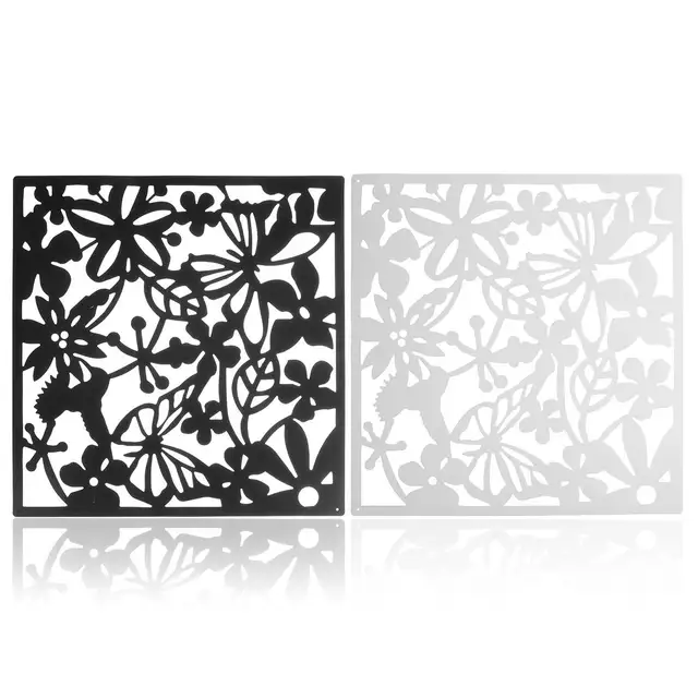 12Db Fehér/Fekete Az Otthoni Divat Pillangó Madár Virág Függő Képernyő Partíció Elválasztó Panel Szoba Függöny Otthon - Image 4