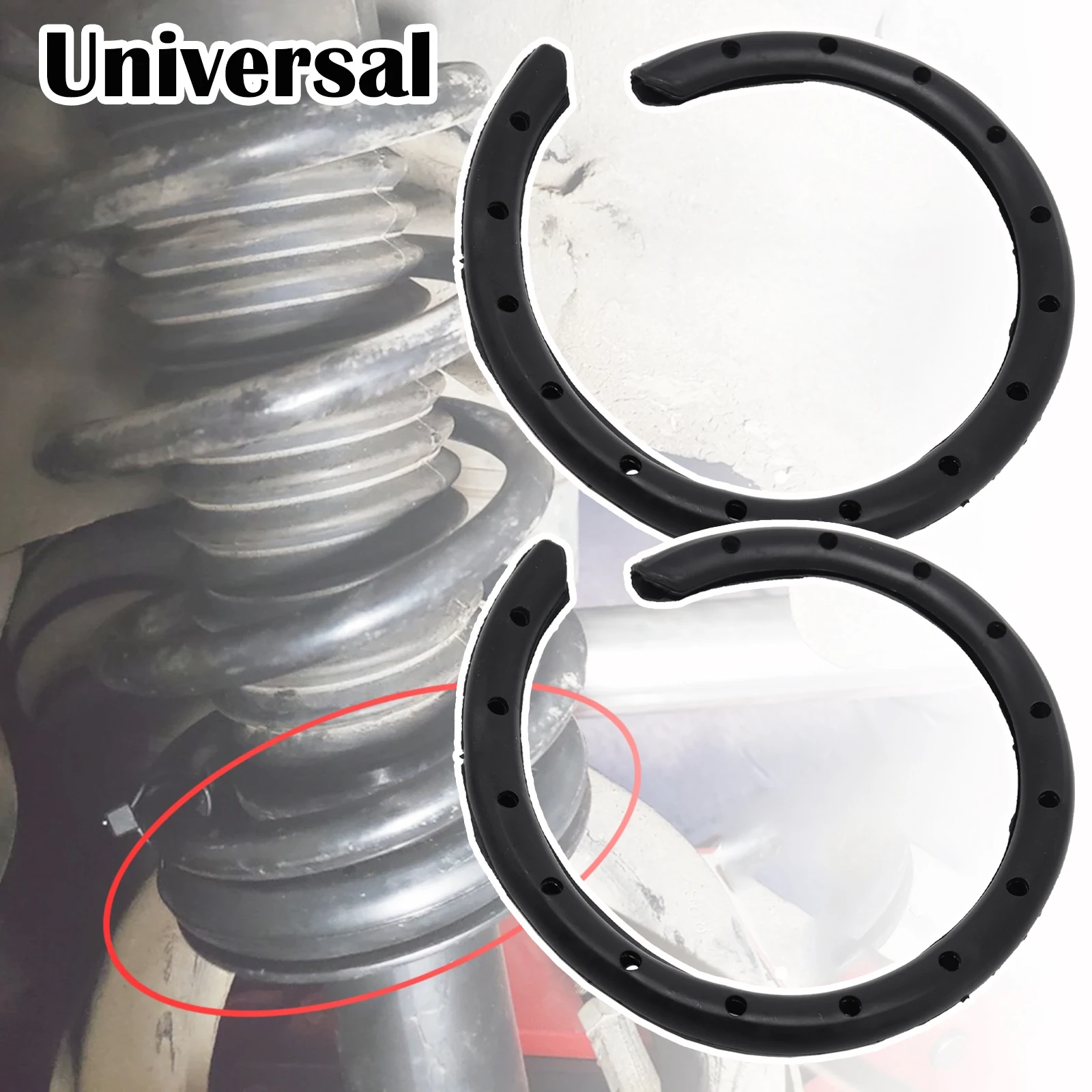 4PCS Universal Coil Spring Silencer Insulator Rubber Sleeve Front Rear Lower Suspension Noise Reducer Protector For Cars Vans Suvs Trucks