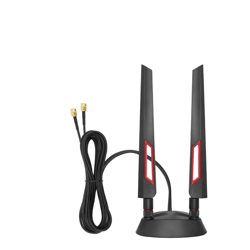 WiFi 6E 트라이 밴드(2.4GHz, 5GHz, 8GHz, 6GHz)용 마그네틱 베이스 안테나, 데스크탑 컴퓨터의 무선 연결성 향상에 적합