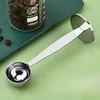 2 in 1 Stainless Steel Coffee Tamper Measuring Spoon Scoop with Stand Espresso Coffee Bean Tea Spoon Coffeeware Kitchen Gadg 3