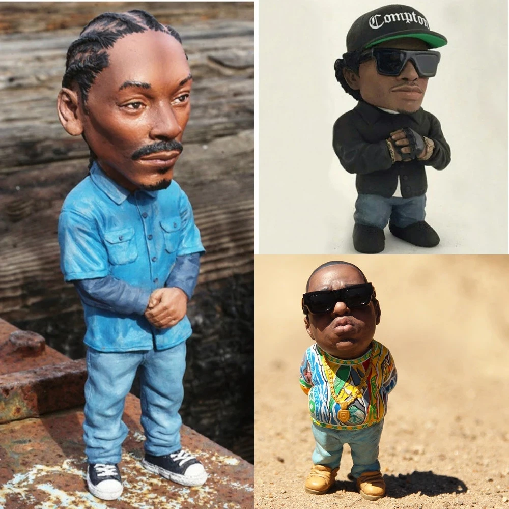 

1 Pcs Hip Hop Legend Commemorative Resin Ornaments Memorial Resin Statue Crafts Characters Sculpture Living Room Decoration