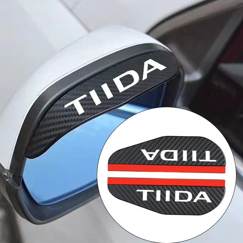 2x Car Rearview Mirror Rain Eyebrow Protector Rain Sticker for Nissan Tiida Roomster Weatherstrip Tiida Auto Accessories rearview mirror rain shield,rearview mirror rain eyebrow,car rearview mirror visor,rearview mirror rain guard,rearview mirror visor