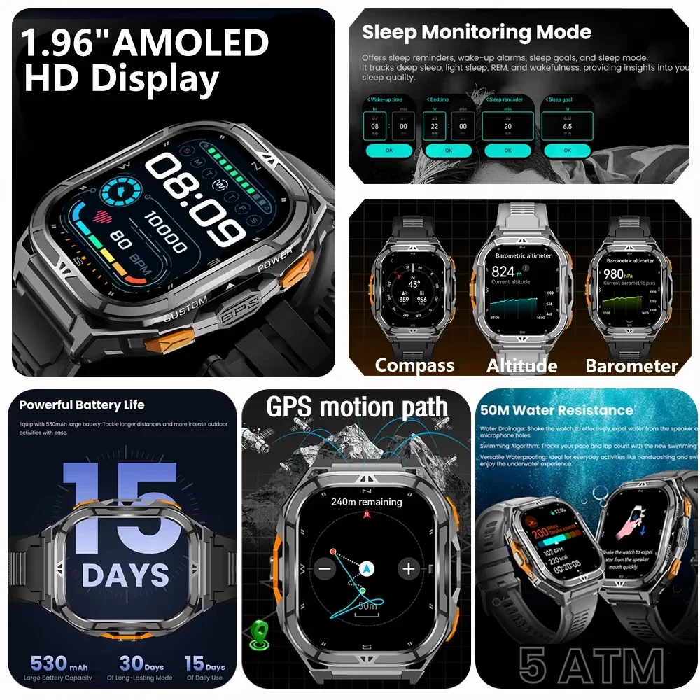 ���ο� X5 GPS Ʈ�� ����Ʈ��ġ ������ 5ATM ��� 1.96��ġ AMOLED ���ǥ�� ��ħ�� �ɹڼ� 530mAh ���͸� BT ��ȭ ����Ʈ��ġ