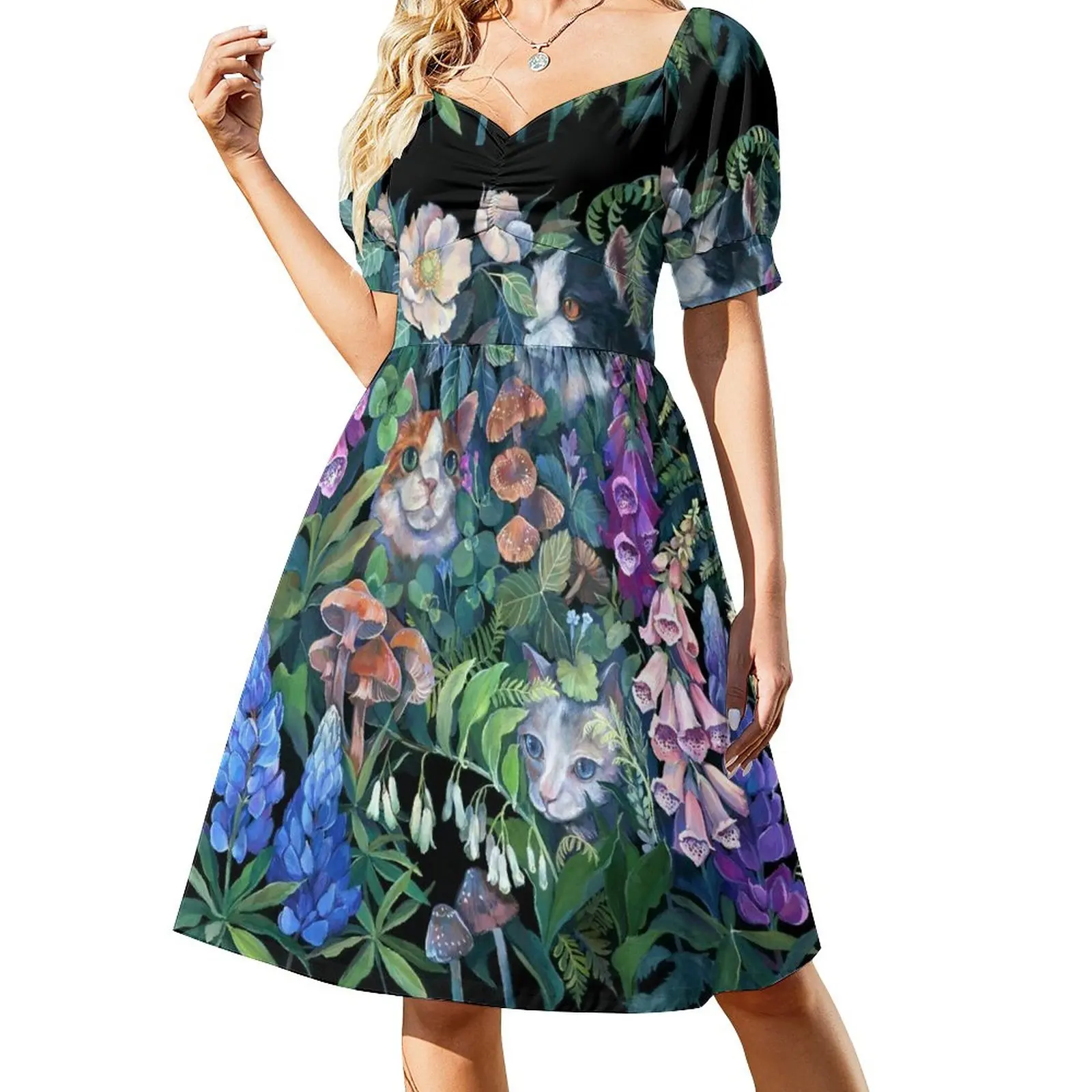

Cats Flower Garden Sleeveless Dress dresses with long sleeves summer dress woman 2024 trendy summer clothes for women