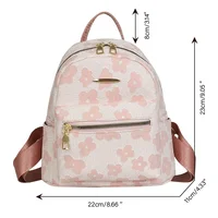 PU Leather Shoulder Mini Small Backpack Multi-Function Ladies Phone Pouch Pack Flower Print Ladies School Backpack Bag for Women 6
