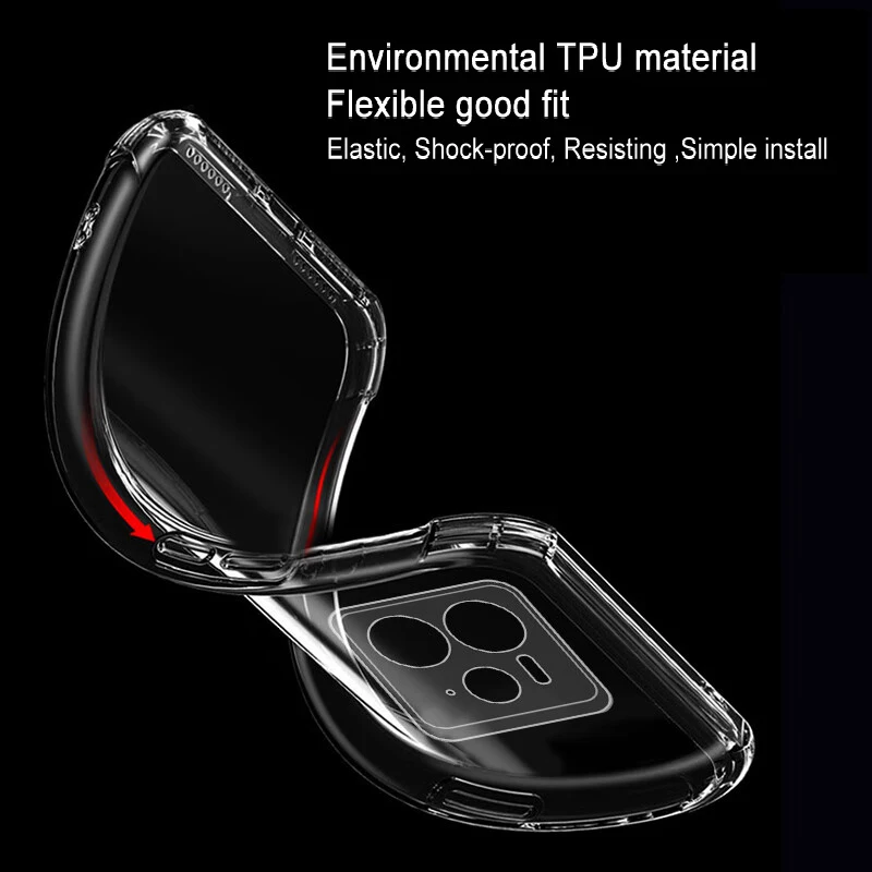 Transparent Shockproof TPU Silicone Case - Slim and Soft Back Cover