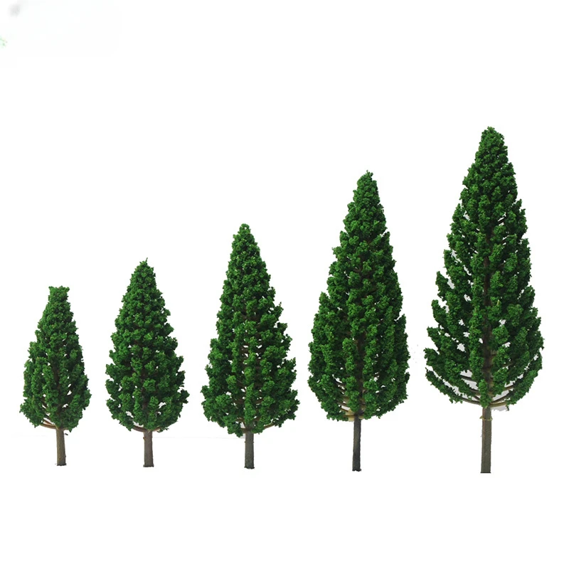 

10Pcs Miniature Scene Landscape Model Tree Miniature Scenery Small Trees Plastic Pine Tree Construction Sandbox Artificial Plant