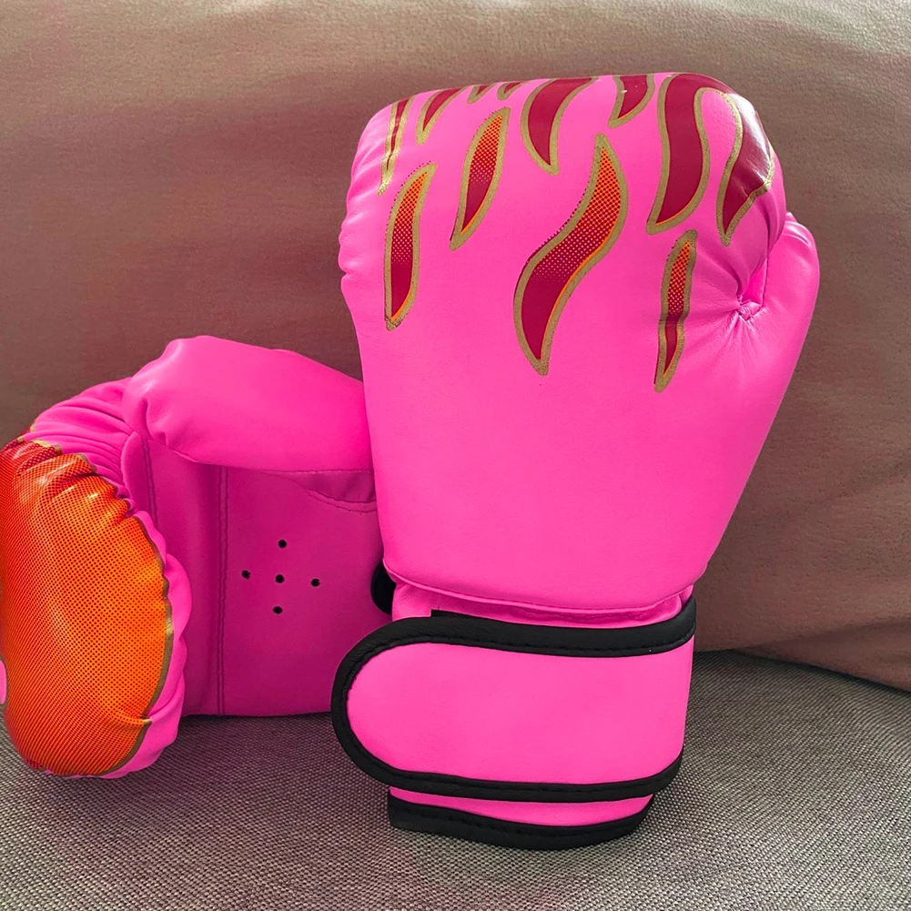 2pcs Boxing Training Fighting Gloves Kid Breathable Sparring Karate Flame Gloves