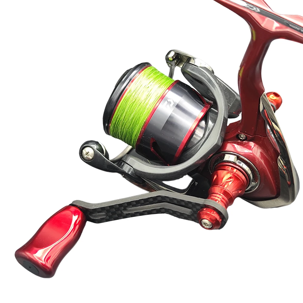 Screw-in Type Carbon Fiber Fishing Reel Handle for DAIWA, SHIMANO Spinning Reel Handle Replace Spare Part