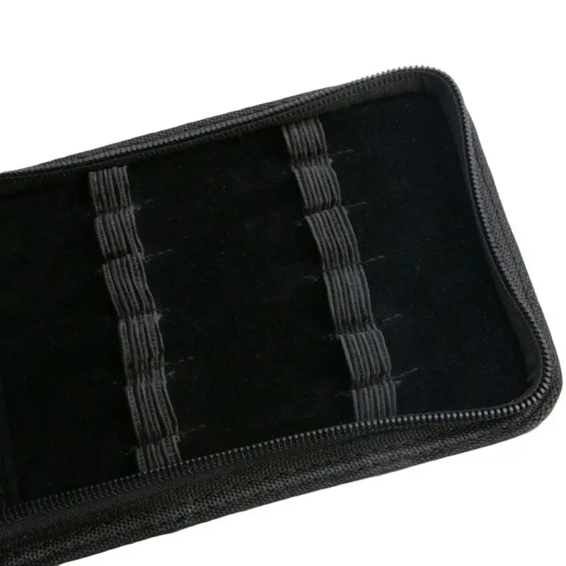 Pen Storage Bag 12 Pens Fountain Pen/Roller Pen Faux Leather Zipper Case Holder