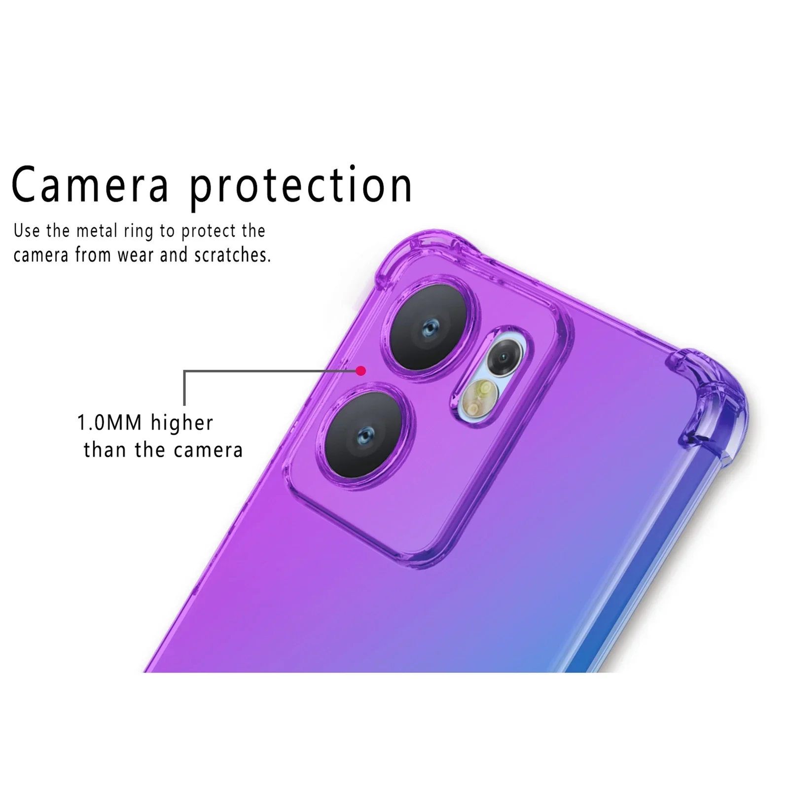 Sleek Gradient Airbag TPU Shockproof Phone Case - Protective Cover Shell