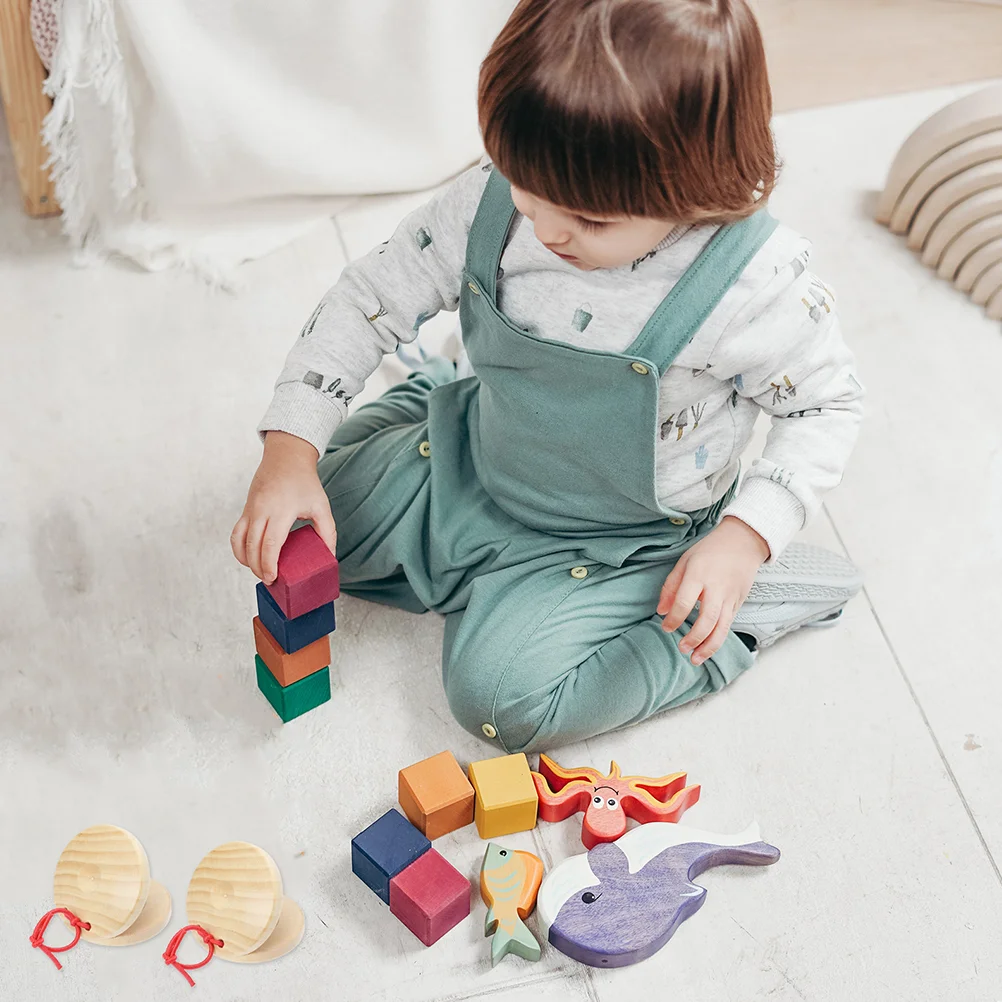 

12 Pcs Wooden Kids Musical Instrument Castanets Small Other Educational Toys Child Musical