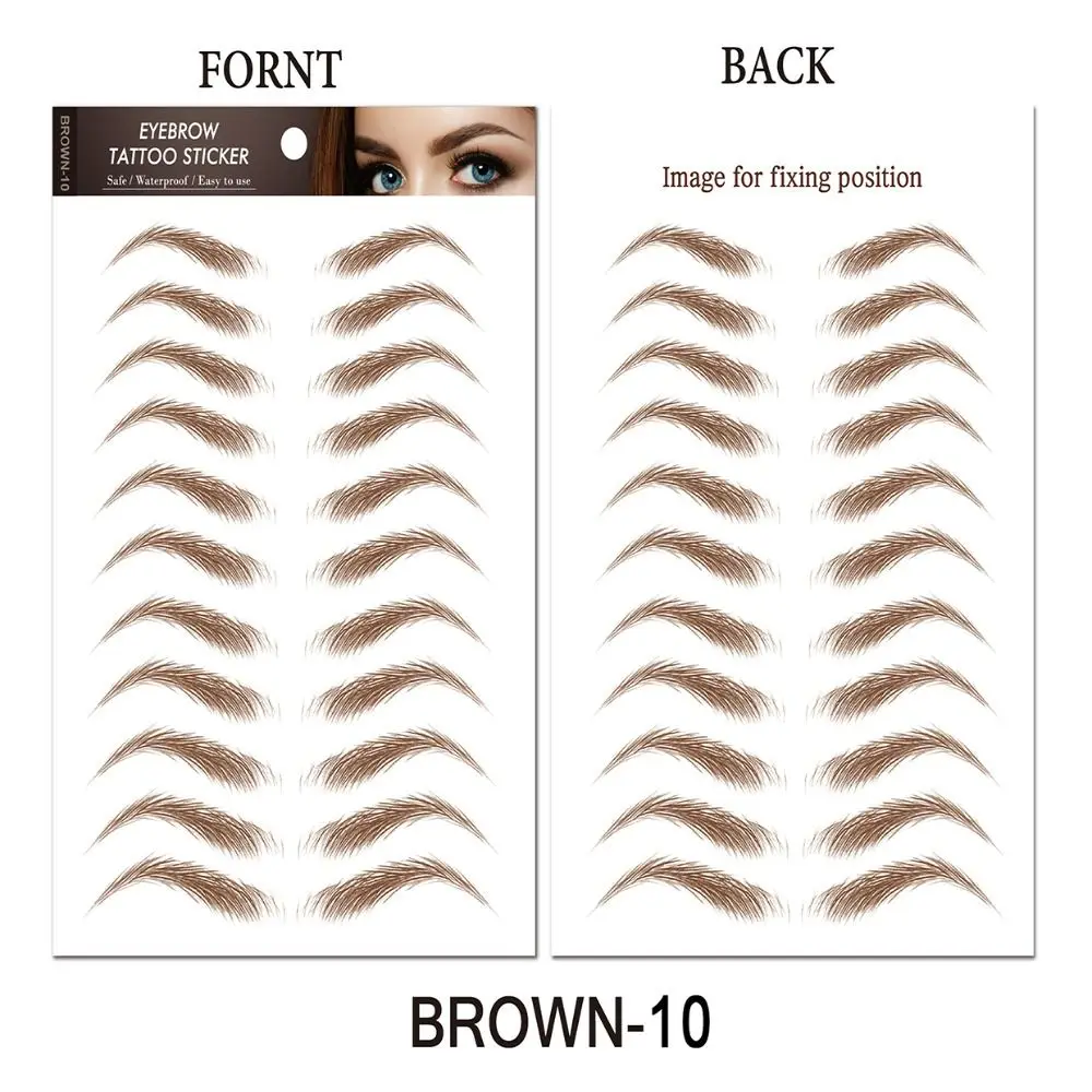 

False Eyebrows Brow Tattoo Eyebrow Peel Off Temporary Tint Realistic Sticker Makeup Tools