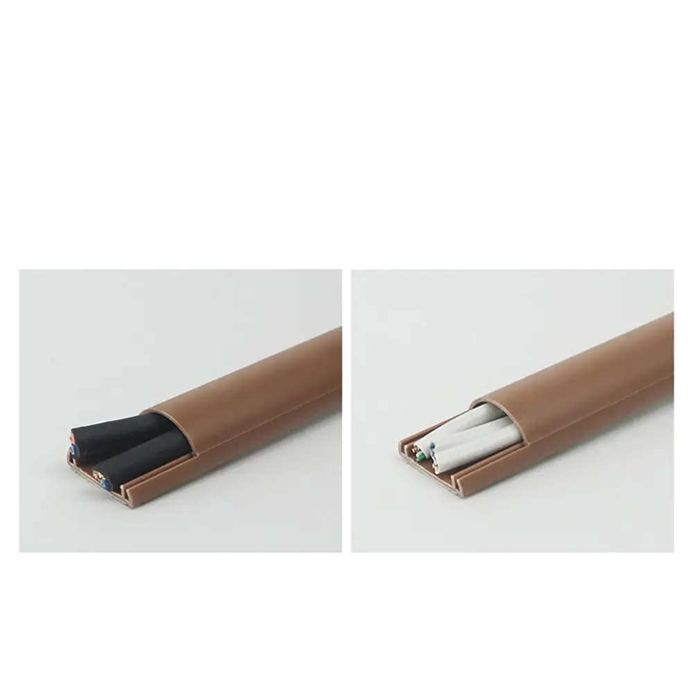 Arc Slot Floor Cord Cover Self-Adhesive Cord Protector Extension Wiring Duct Protector Electric Wire Slot Cable Concealer cable organizer,cable protector