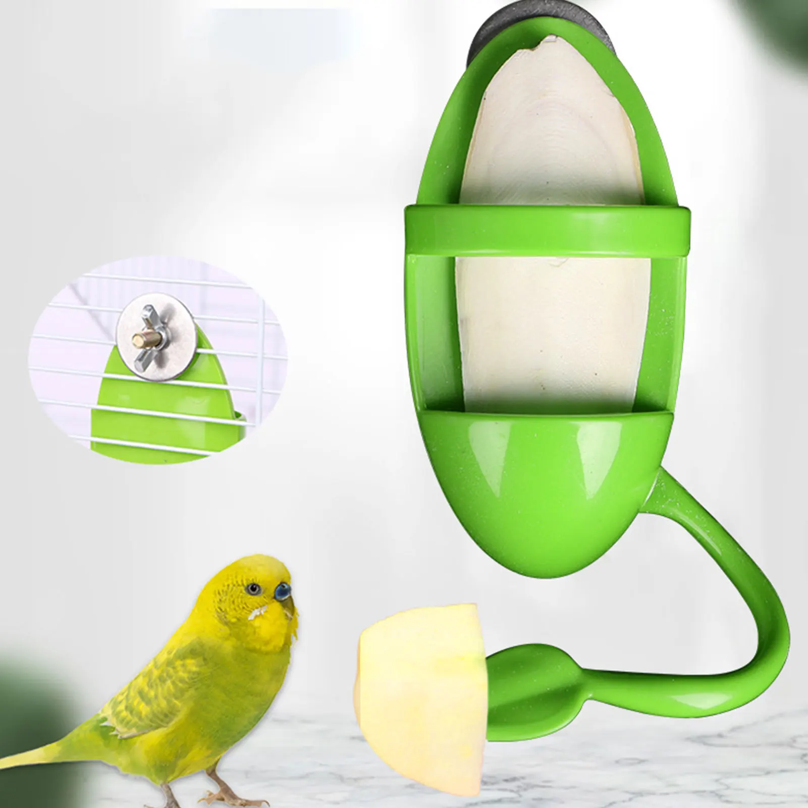 Cuttlebone Holder For Bird Cage Cuttlebone Bird Cage Accessories Feeding Cup Food Storage Cuttlefish Cuddle Bone Holders