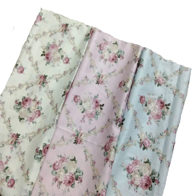 ViaPhil Cotton Pretty 3 Colors Flower Series Pattern Printed Cotton Fabric Patchwork Cloth Dress Home Decor