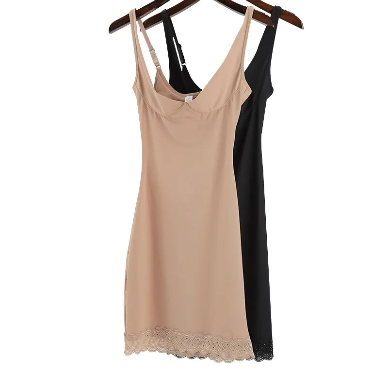 Full Slips Women Under Dresses Control Slips Flat Belly Sheath Seamless Shapewear Body Shaper Tummy Control Long Cami Slip Dress