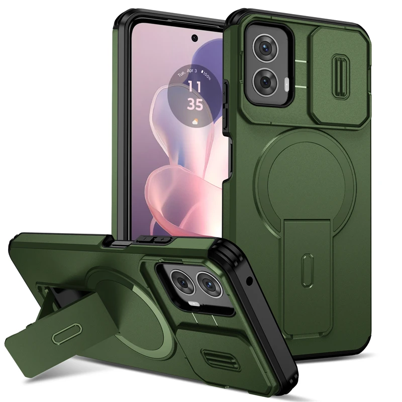 Armor Magnetic Wireless Charging Shockproof Bracket Case