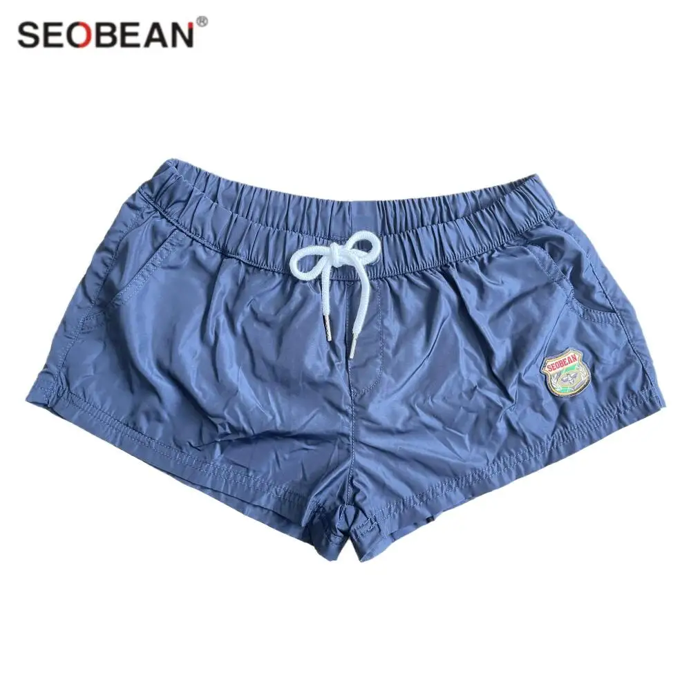 SEOBEAN Men's Summer Beach Shorts Swimwear Trunks Board Short Pants Male Gym Shorts Swim Surf Fitness Quick Dry Shorts 6