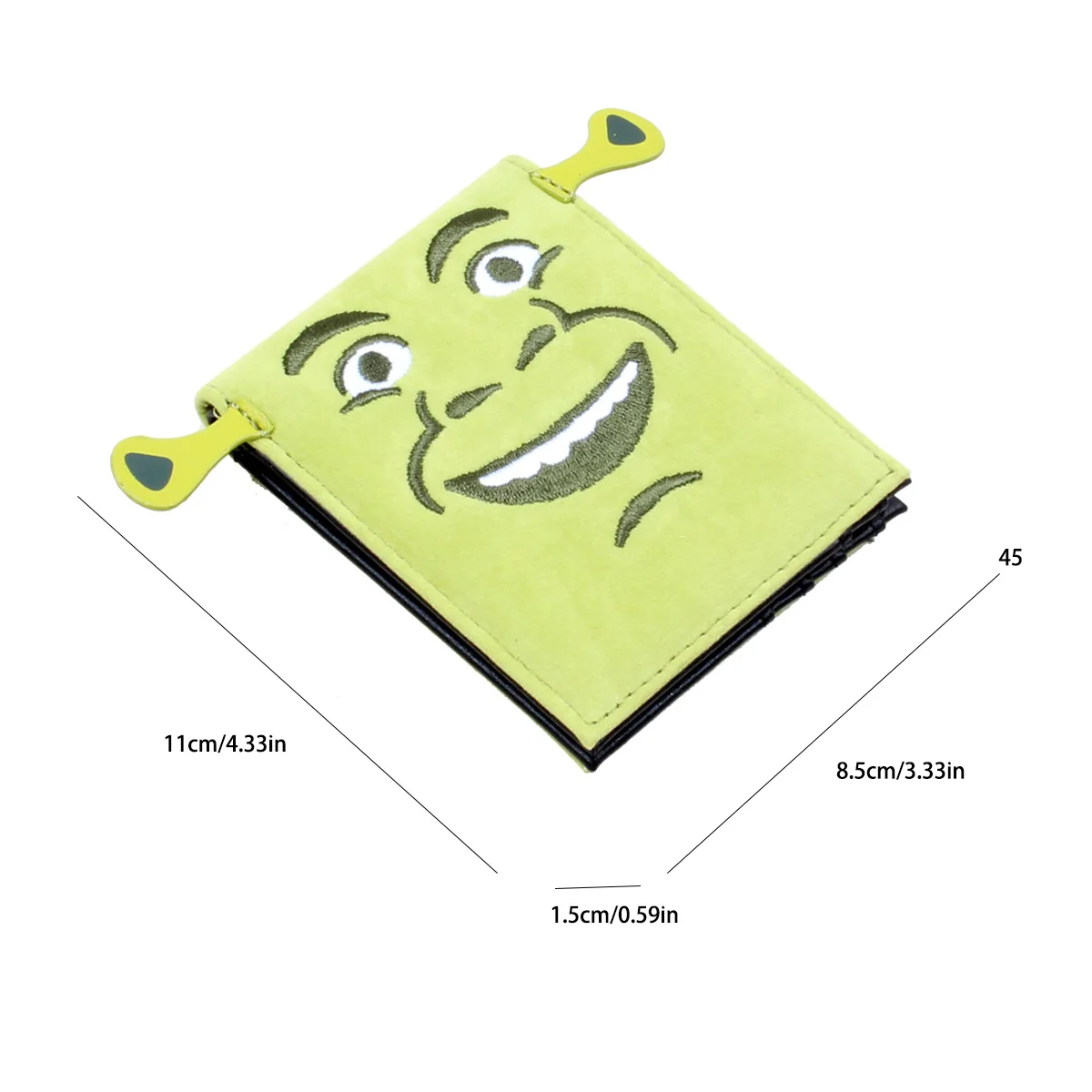 High quality embroidered green men's wallet, stylish and personalized women's card holder