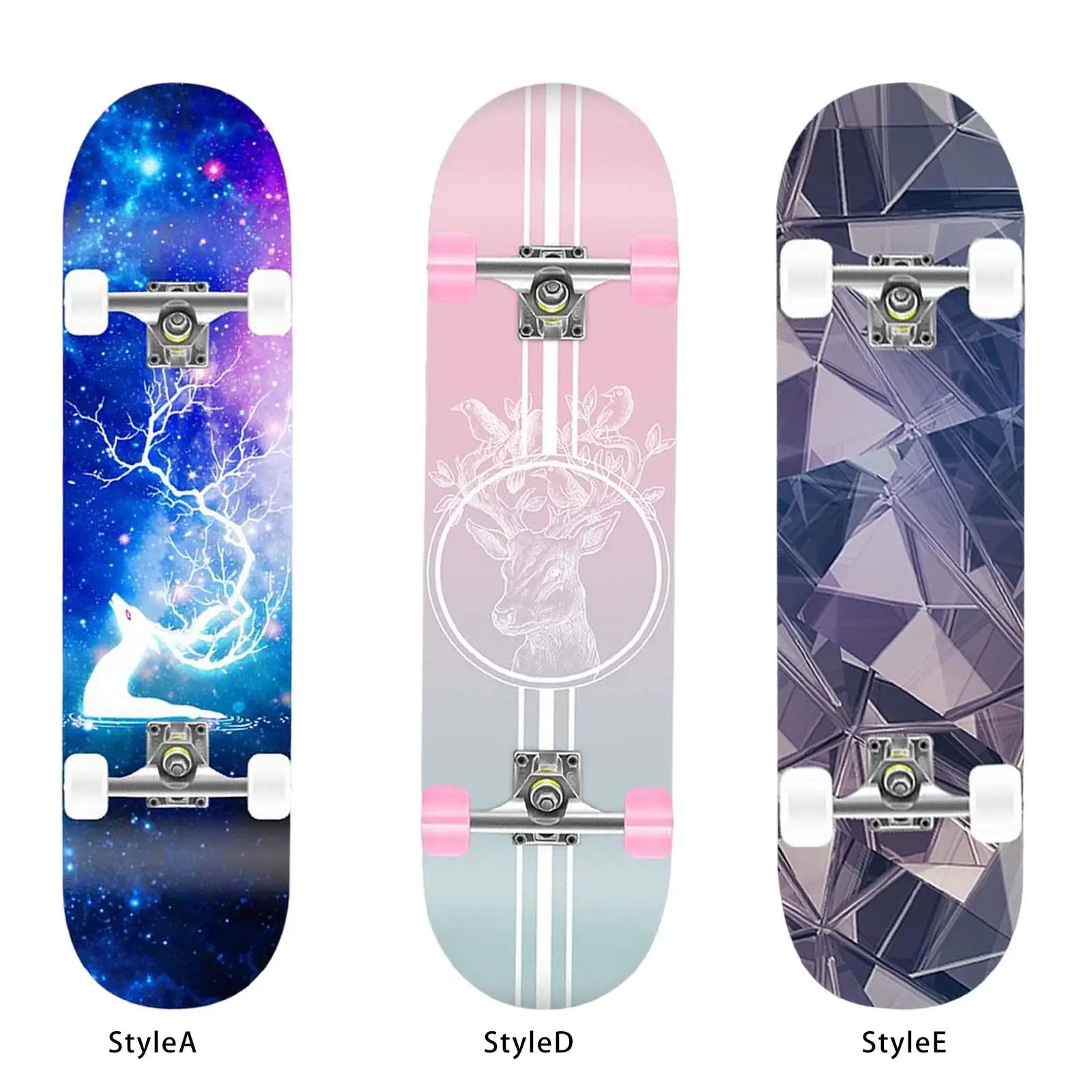 Skate Longboard Completo Silencioso para Iniciantes e Mulheres