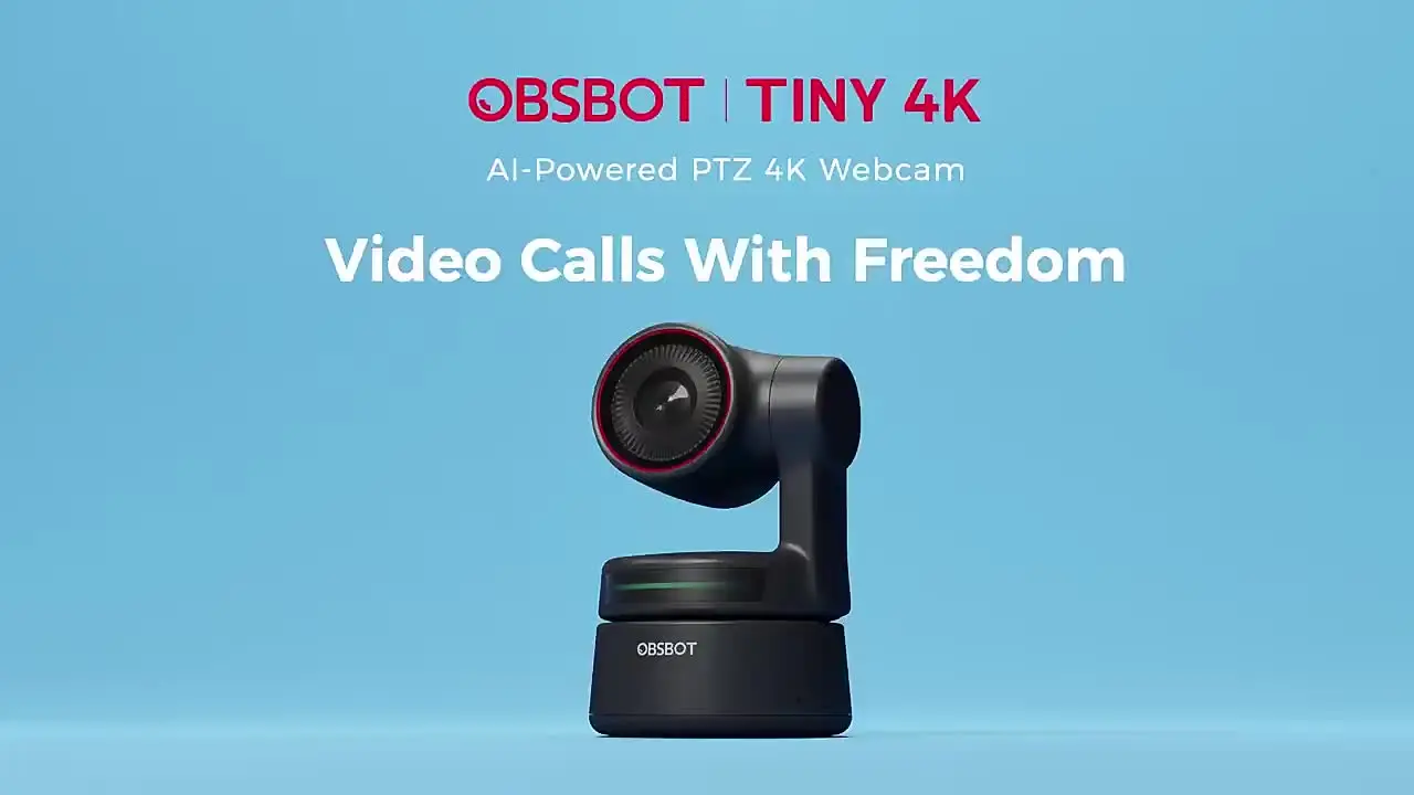 Obsbot搭載のptz自動フレーミングウェブカメラ、ジェスチャ