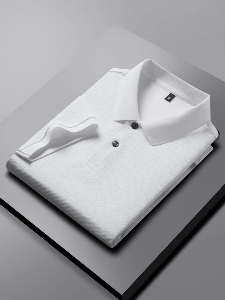 100% pure cotton luxury brand men's short sleeved polo shirt summer fashion stripe classic golf top casual silk business T-shirt 107 S15f3bccd32b04be7a4677a8c6b96a40cL