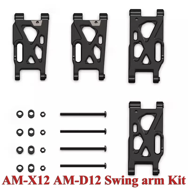 

AM-X12 AM-D12 RC Car Spare Parts Front and Rear Swing Arm Kit Round Head Half Tooth Wire Tire Nut C Seat Latch