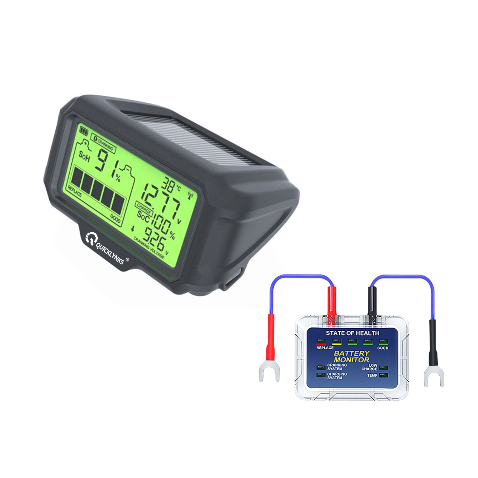 Quicklynks Bm5d 12v Led Battery Tester Monitor Head Up Display
