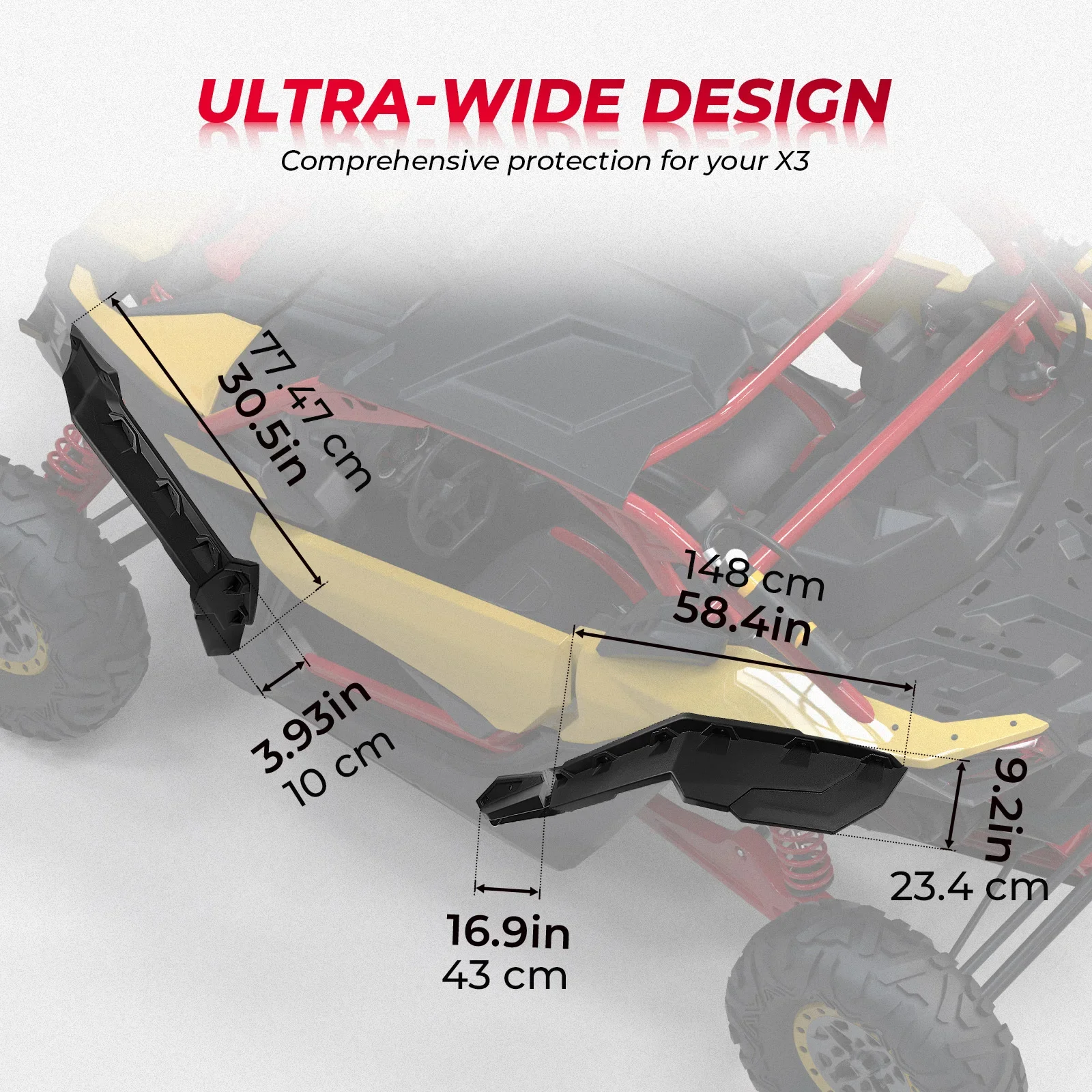 KEMIMOTO UTV Accessories For Can Am Maverick X3 1000 Max R RR 4x4 XRC Turbo DPS Super Extended Fender Flares-715002973 car modification accessories,atv accessories