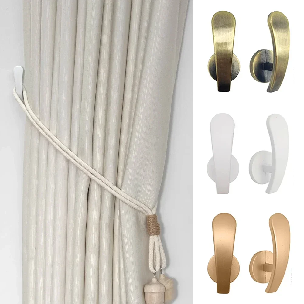 Retro hold practical durable curtain holder wall hanger curtain holdback mounted metal hooks home decor accessories curtain hooks