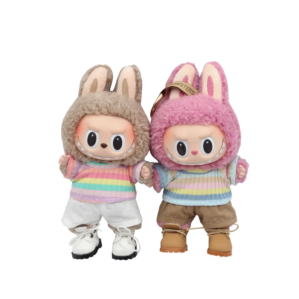 Kpop Idol Inspired Plush Doll Outfit - T-Shirt and Denim Shorts Set