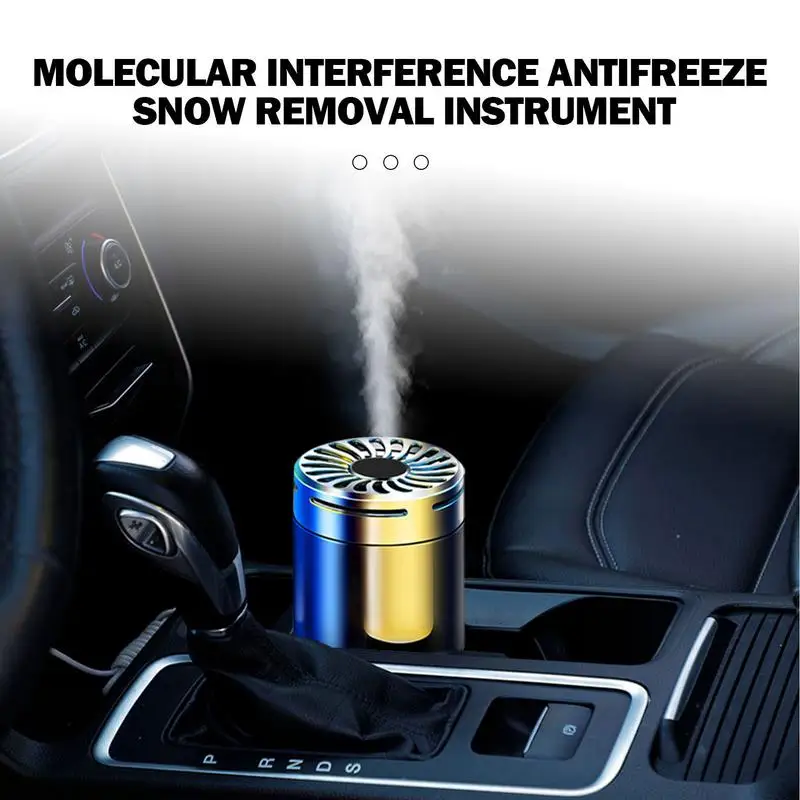 Electromagnetic molecular interference anti-freeze snow removal instrument  Portable fast microwave molecular deicer for vehicles