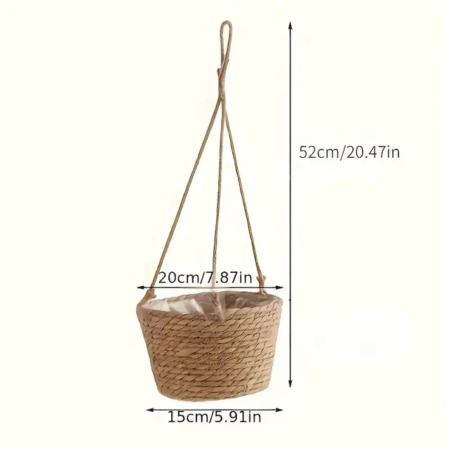 Mir de rangement pour plantes en macramé, jardinière de jardin, ULde jute tissée, porte-pot de fleurs intérieur et extérieur, cintres pour plantes, maison D, 1 ensemble 3