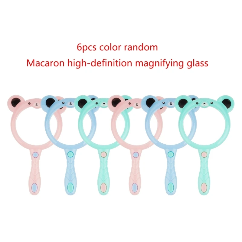 

6pcs/set Cartoon Glasses 60mm Lens ABS Magnifier Kids Glass Kids Gift Suitable for Various Use M89B
