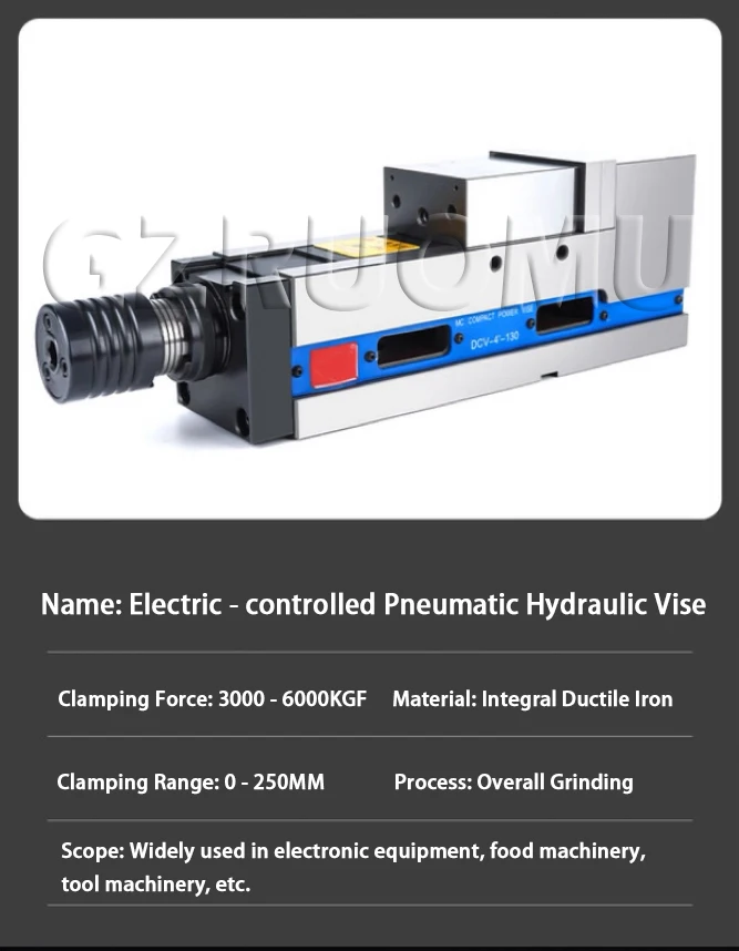 Precision Pneumatic Hydraulic Vise 4 Inch CNC Right Angle Clamp 0-250MM Milling