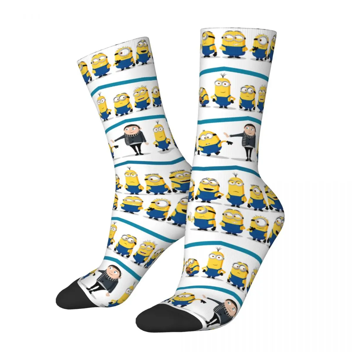 Nuovi Calzini Da Uomo Harajuku Minions Gru & Minions Line-Up Sock Sport Calzino Da Donna Primavera Estate Autunno Inverno