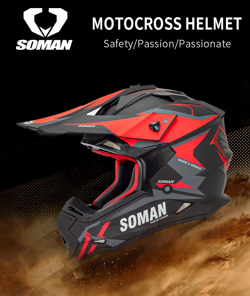 SOMAN-Casco integral de motocicleta para hombre y adulto, protector de  cabeza de Moto GP, aprobado por DOT - AliExpress