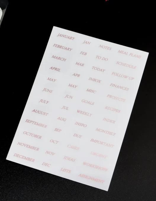 A5 A6 Transparent Papier Index Teiler 6 Löcher Für Binder Planer Notebook Schreibwaren Notebook Papier Teiler Zubehör – Detail 9