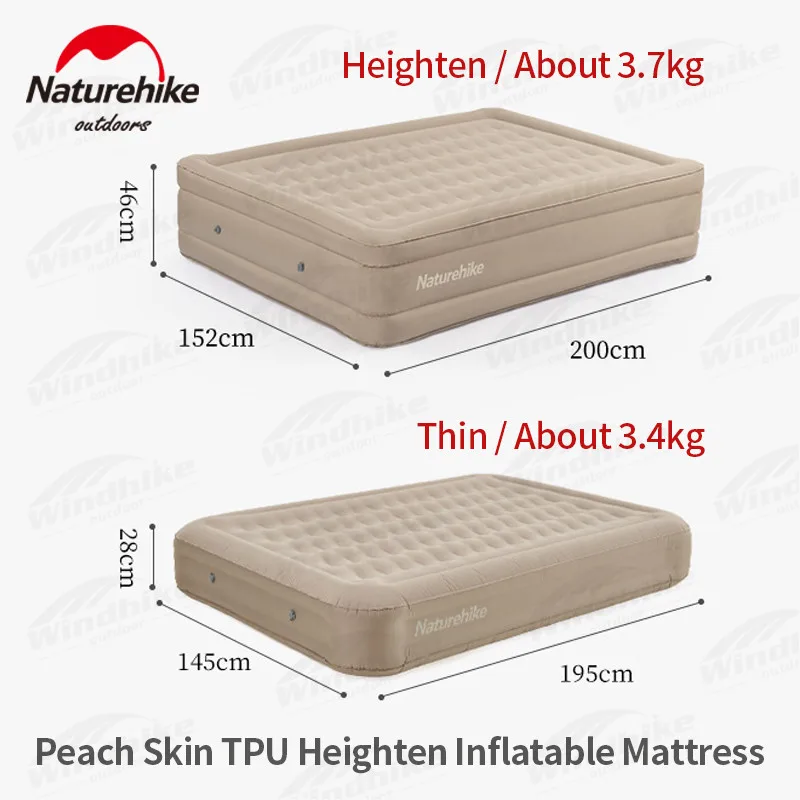 Natureifa Matelas Gonflable Portable TPU, 2 Hypothèques, Polymère