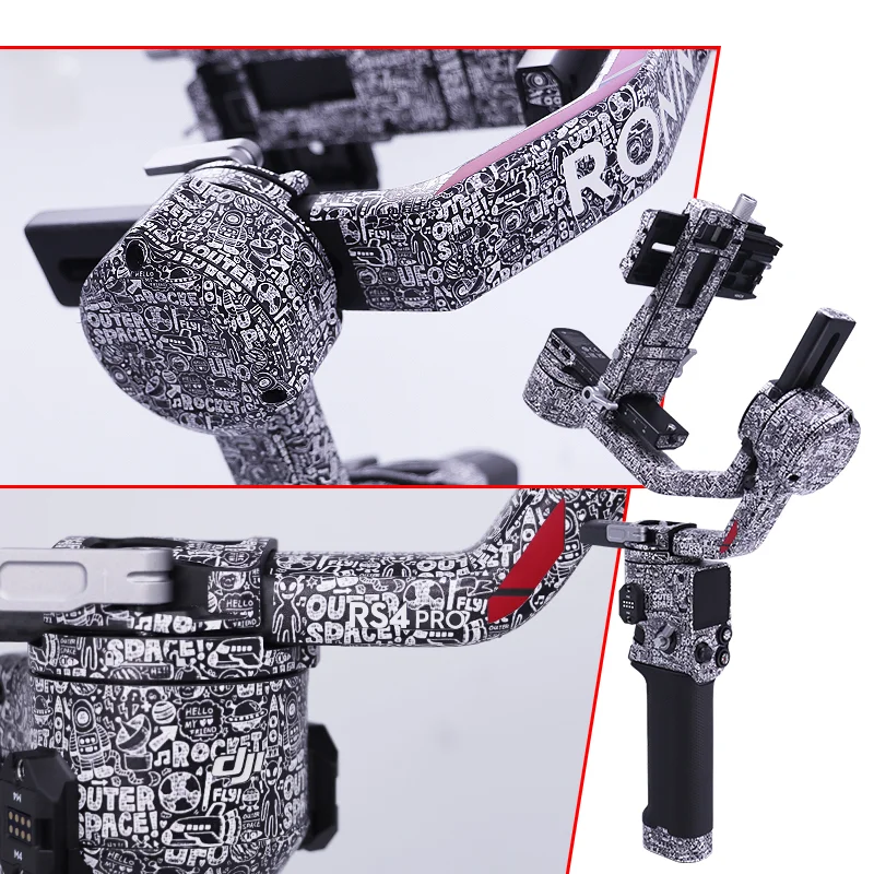 For DJI RS4 Pro Decal Skin Gimbal Stabilizer PVC Sticker Anti-scratch Wrap Cover Vinyl Wrap Film Protector Coat Accessories Kit