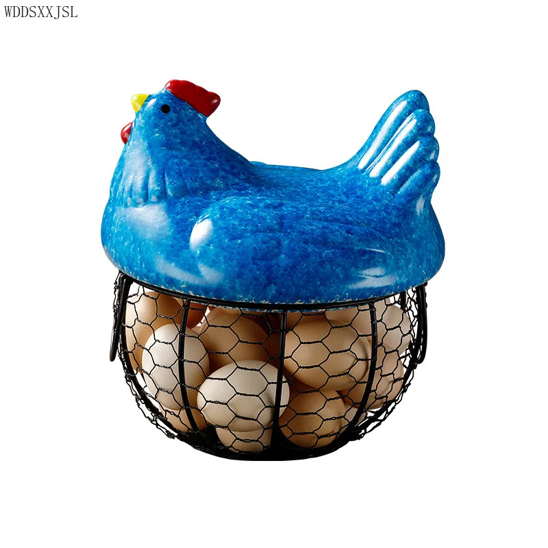 Colorful Ceramic Chicken Egg Holder