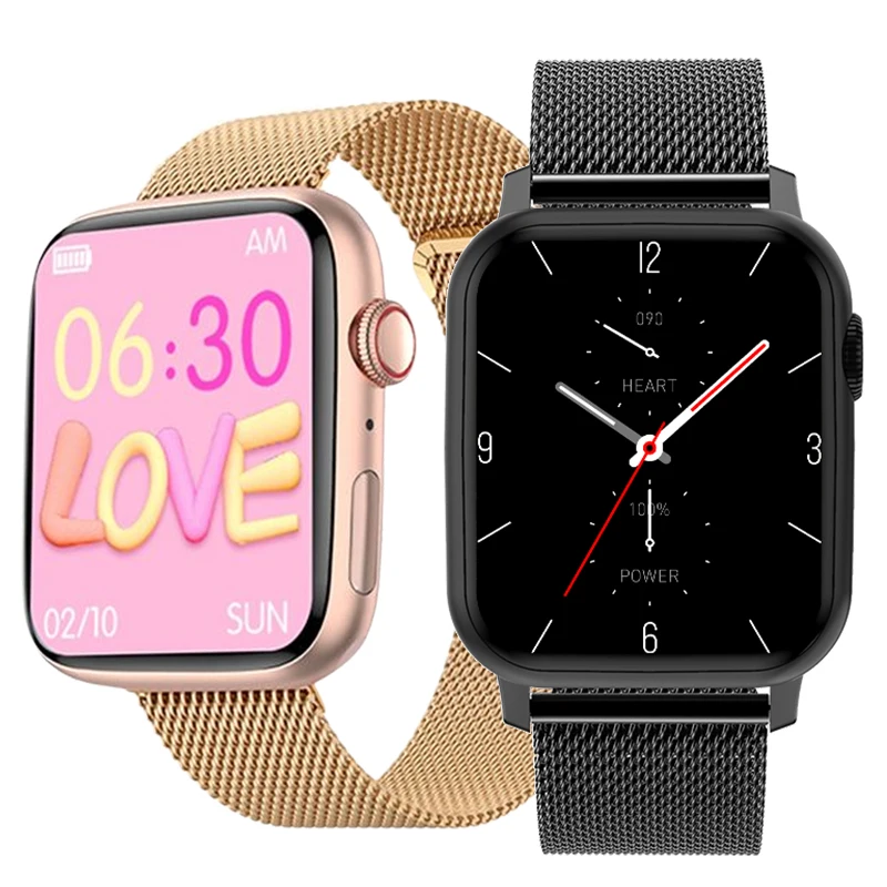 

2023 NEW Smartwatch Stainless Steel Band Smart Watch Men's Women Fitness Bracelet Bluetooth Calls Wireless Charging 44mm Strap