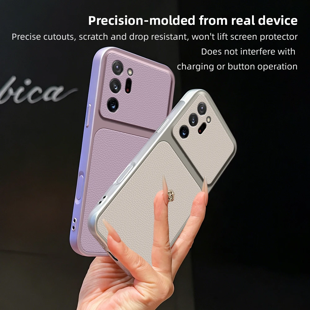Luxury Leather Protective Case for Smartphones - Matte Finish Back Cover