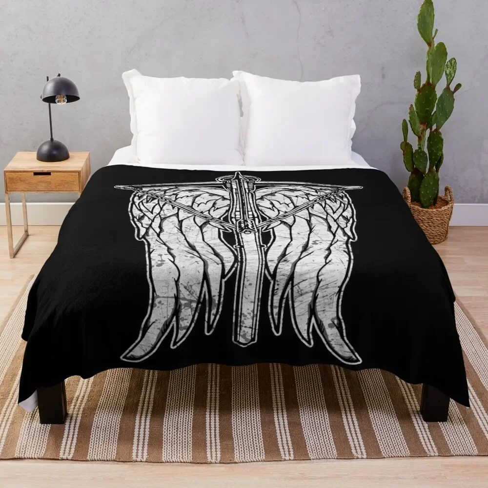 

Angel Wings and Crossbow (Dirty) Throw Blanket Sofa Quilt Thins Bed linens Polar Blankets