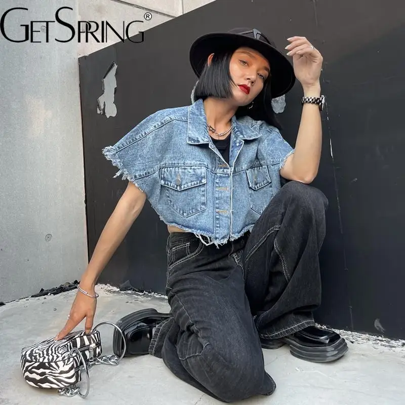 Agnes Orinda Plus Size Sleeveless Denim Vest Denim Vest Plus Size